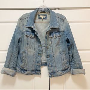 Ann Taylor Loft Cropped Denim Jacket Size Medium